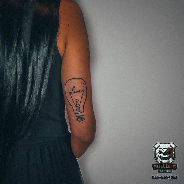 Womens Tattoo Ideas With Kids Name Design