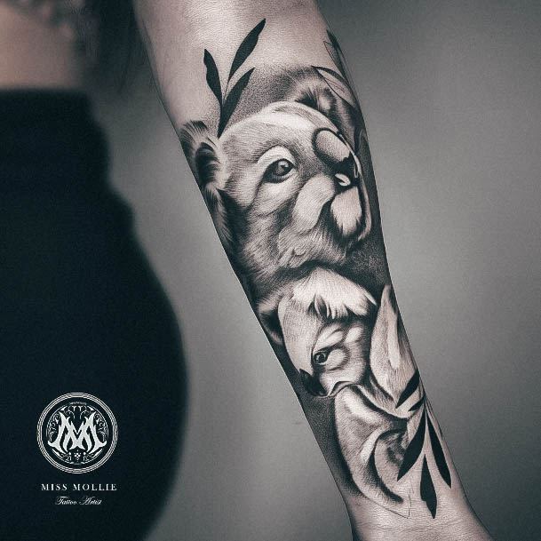 Womens Tattoo Ideas With Koala Design