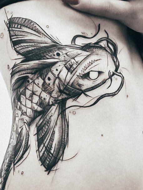 Womens Tattoo Ideas With Koi Fish Design