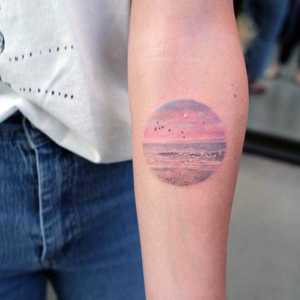 Womens Tattoo Ideas With Landscape Design