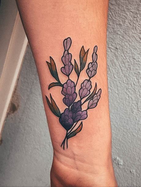 Womens Tattoo Ideas With Lavender Design