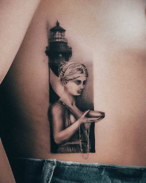 Womens Tattoo Ideas With Lighthouse Design