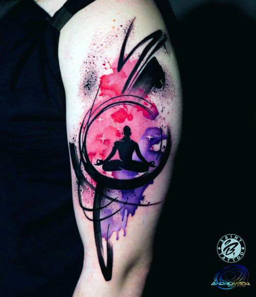 Womens Tattoo Ideas With Meditation Design