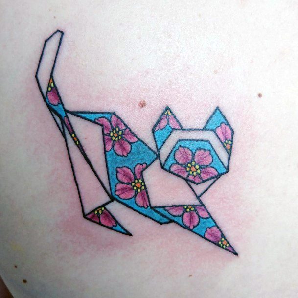 Womens Tattoo Ideas With Origami Design