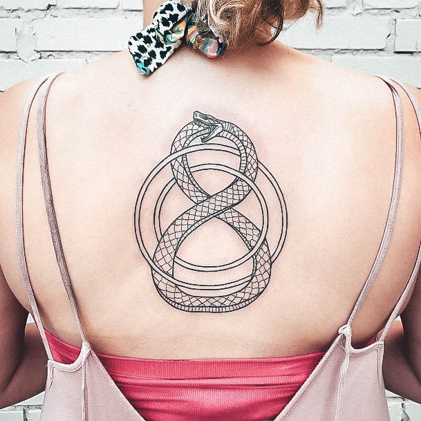 Womens Tattoo Ideas With Ouroboros Design