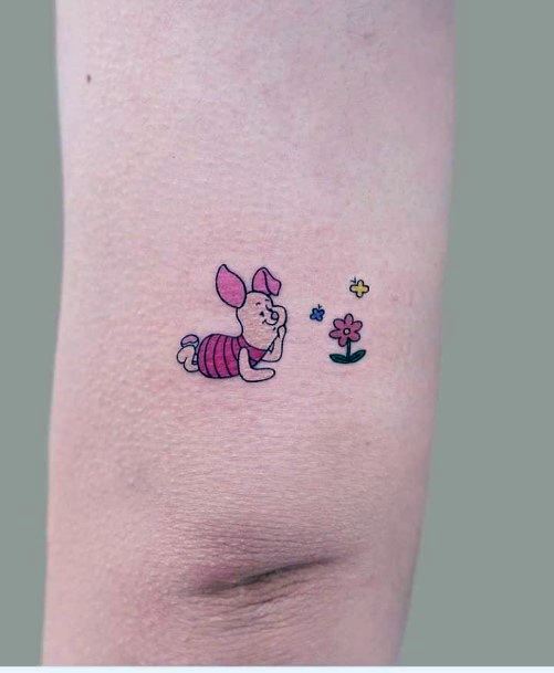 Womens Tattoo Ideas With Piglet Design