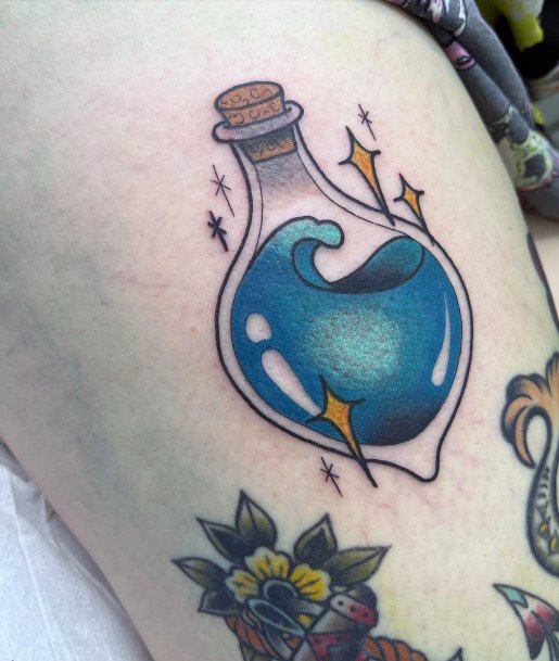 Womens Tattoo Ideas With Potion Design