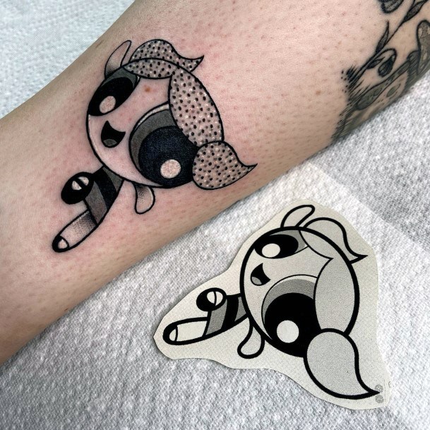 Womens Tattoo Ideas With Powerpuff Girls Design