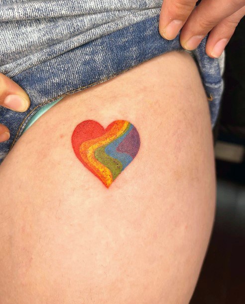 Womens Tattoo Ideas With Rainbow Design