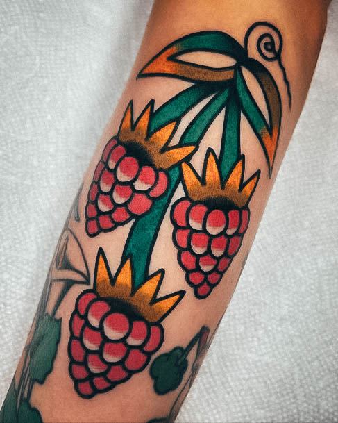 Womens Tattoo Ideas With Raspberry Design