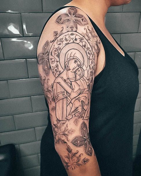 Womens Tattoo Ideas With Religious Design