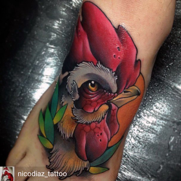 Womens Tattoo Ideas With Rooster Design