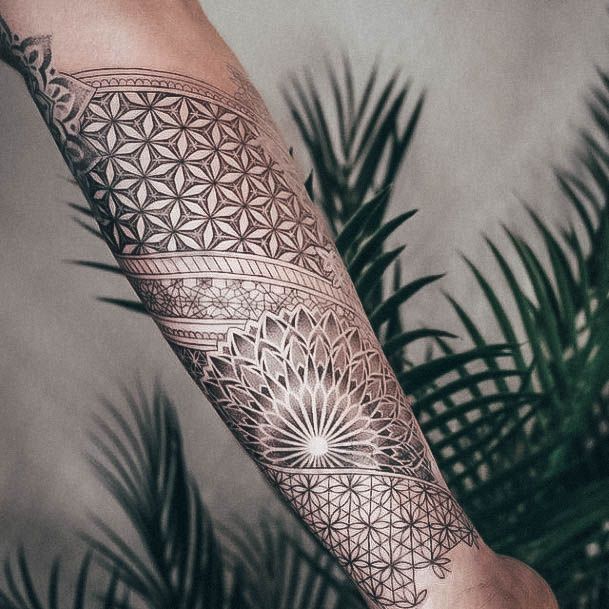 Womens Tattoo Ideas With Sacred Geometry Design