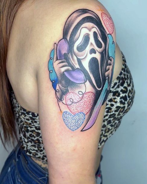 Womens Tattoo Ideas With Scream Design