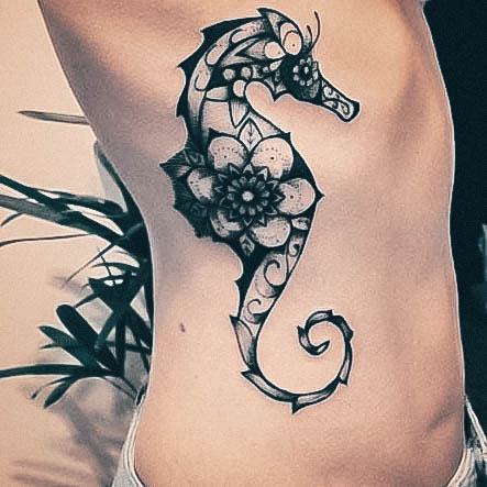 Womens Tattoo Ideas With Seahorse Design