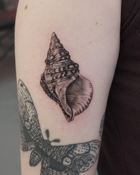 Womens Tattoo Ideas With Seashell Design