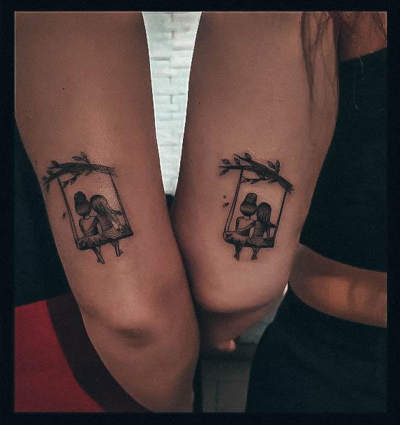 Womens Tattoo Ideas With Sibling Design