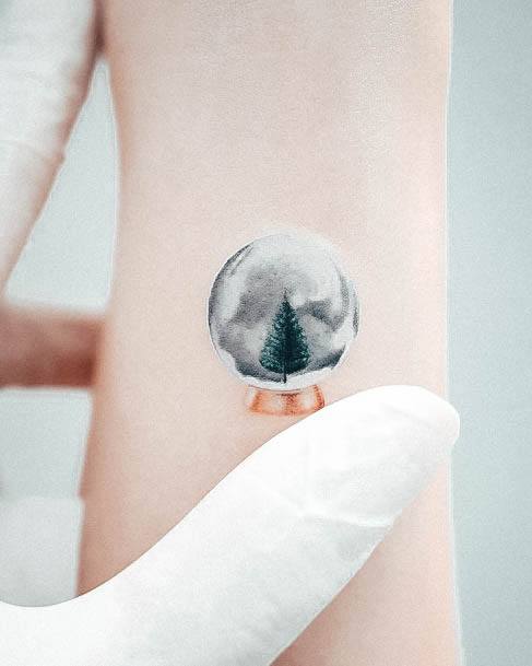 Womens Tattoo Ideas With Snowglobe Design