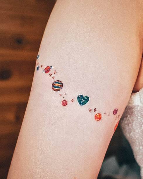 Womens Tattoo Ideas With Solar Design