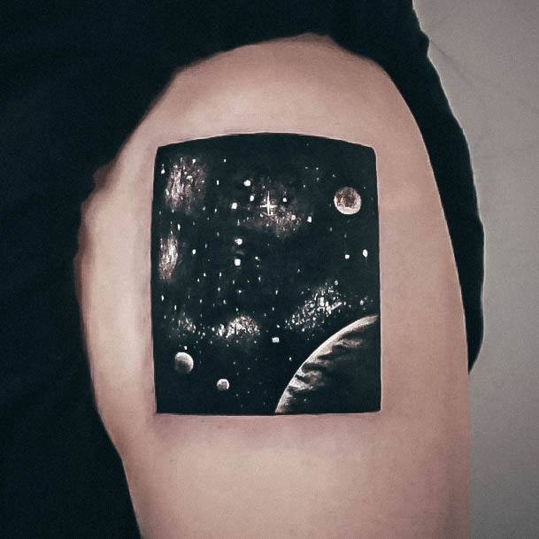 Womens Tattoo Ideas With Space Design