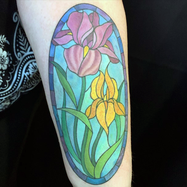 Womens Tattoo Ideas With Stained Glass Design