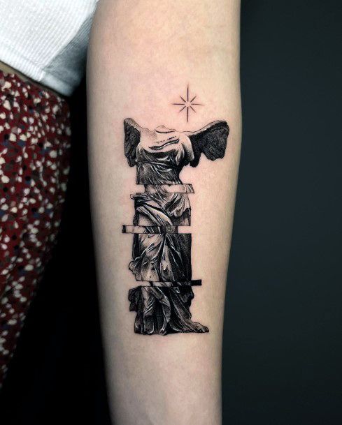 Womens Tattoo Ideas With Statue Design