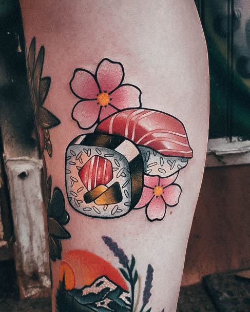 Womens Tattoo Ideas With Sushi Design