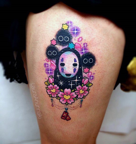 Womens Tattoo Ideas With Susuwatari Design