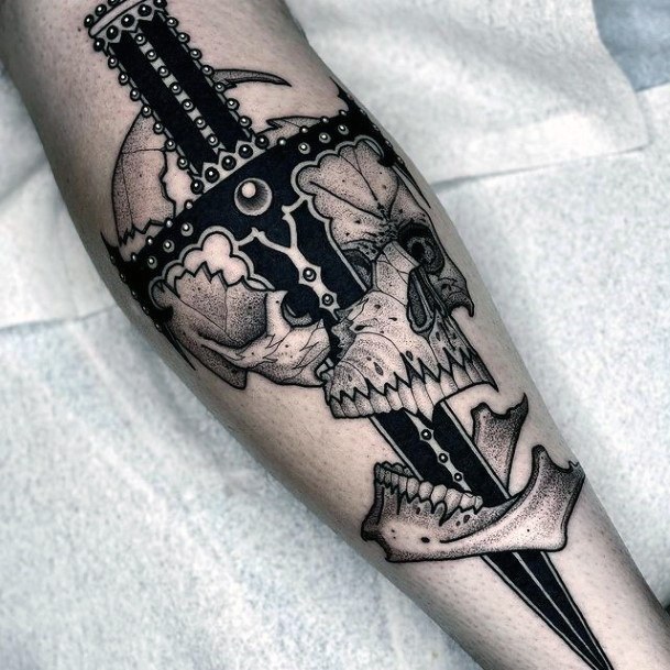 Womens Tattoo Ideas With Sword Design