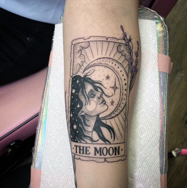 Womens Tattoo Ideas With Tarot Card Design