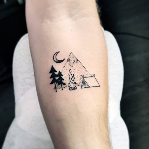 Womens Tattoo Ideas With Tent Design