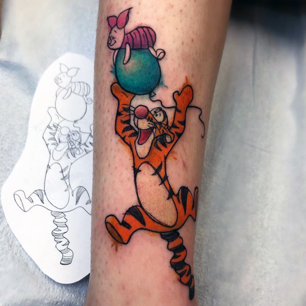 Womens Tattoo Ideas With Tigger Design