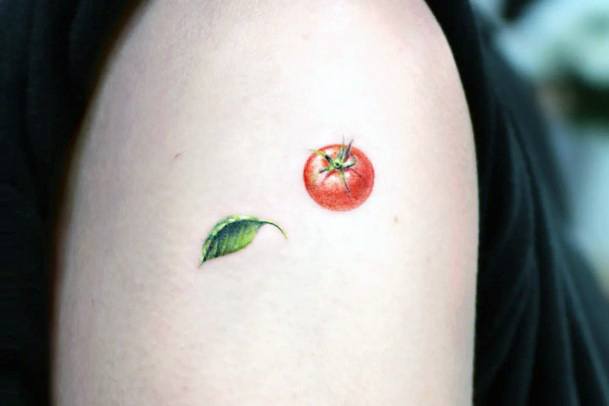 Womens Tattoo Ideas With Tomato Design