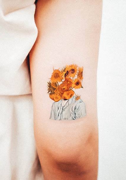 Womens Tattoo Ideas With Van Gogh Design