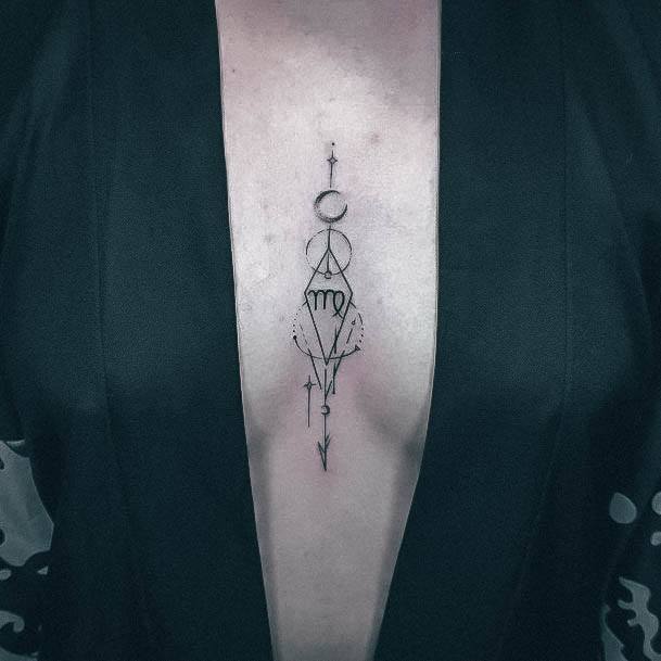 Womens Tattoo Ideas With Virgo Design