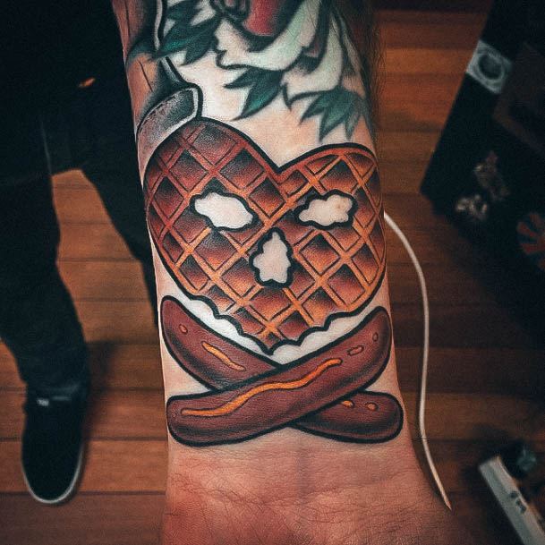 Womens Tattoo Ideas With Waffle Design