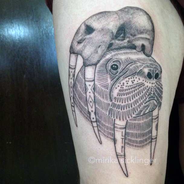 Womens Tattoo Ideas With Walrus Design