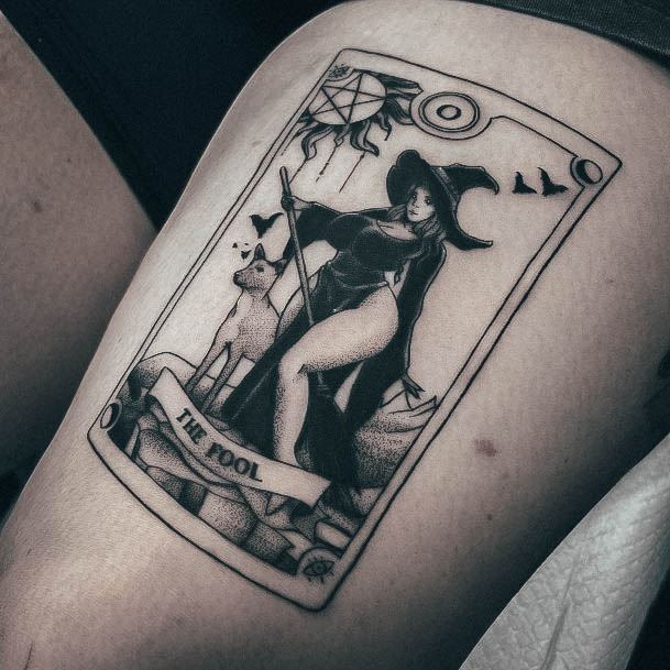 Womens Tattoo Ideas With Witch Design