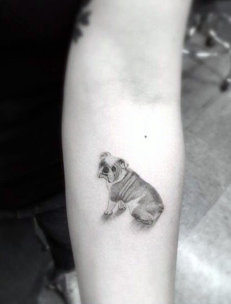 Womens Tattoo Pug Dog