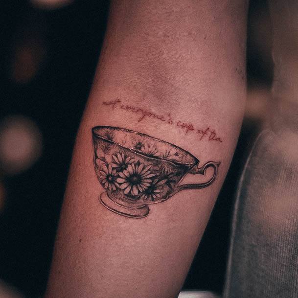 Womens Tea Girly Tattoo Designs