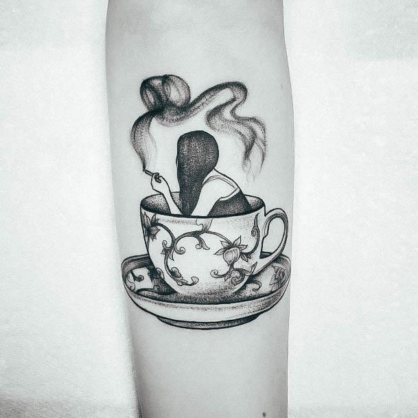 Womens Tea Tattoo Body Art