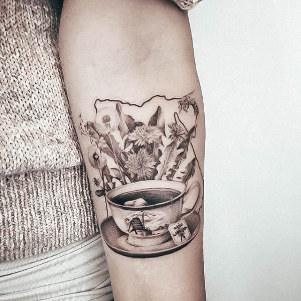 Womens Tea Tattoo Looks