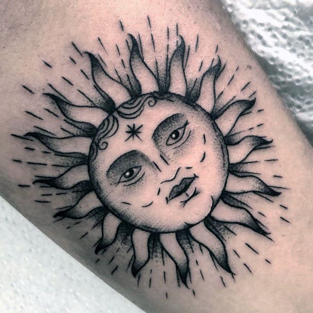 Top 100 Best Sun Tattoos For Women - Ancient Light Designs