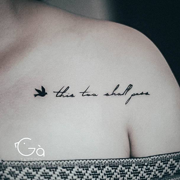 Womens This Too Shall Pass Tattoo Design Ideas