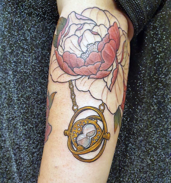 Womens Time Turner Tattoo Design Ideas