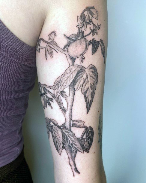 Womens Tomato Girly Tattoo Designs