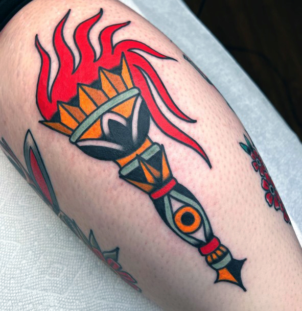 Womens Torch Super Tattoo Designs