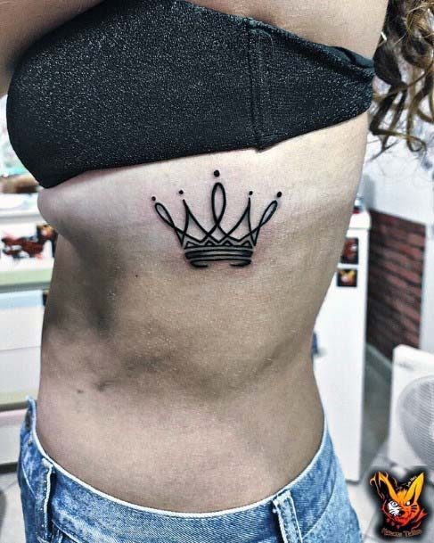 Womens Torso Crown Tattoo