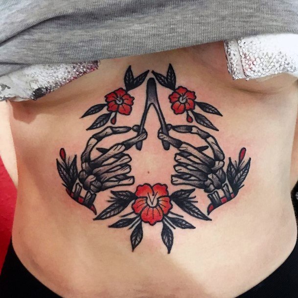 Womens Torso Lovely Traditional Tattoo Art