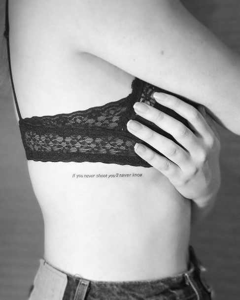 Womens Torso Small Quotes Tattoo